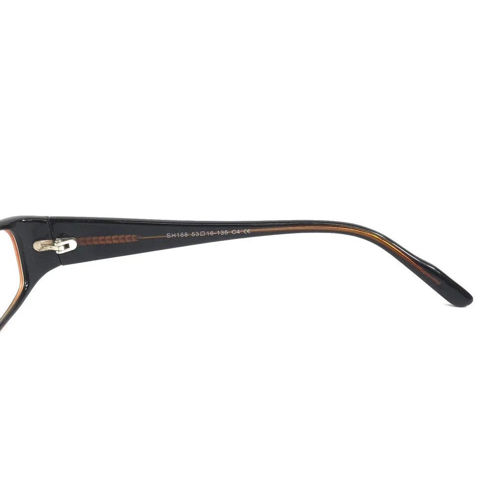 Legre Eyeglasses Frames SH168 C4 Brown Orange Fade Rectangle Full Rim 53-16-135
